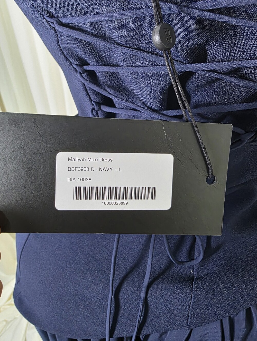 Vestido largo Maliyah - Azul marino BABYBOO NWT $200 - Picture 7 of 16